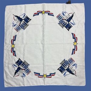 1997 Washington DC Capitol Scarf 29" Patriotic Stars Stripes USA Vintage